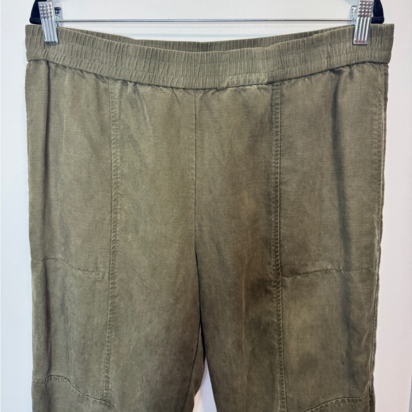 Aritzia Community Linen Blend Pants Olive - Picture 11 of 12